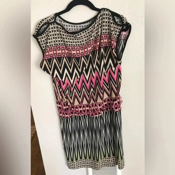 London Times Adorable Print Dress Size 4 - Picture 5 of 6